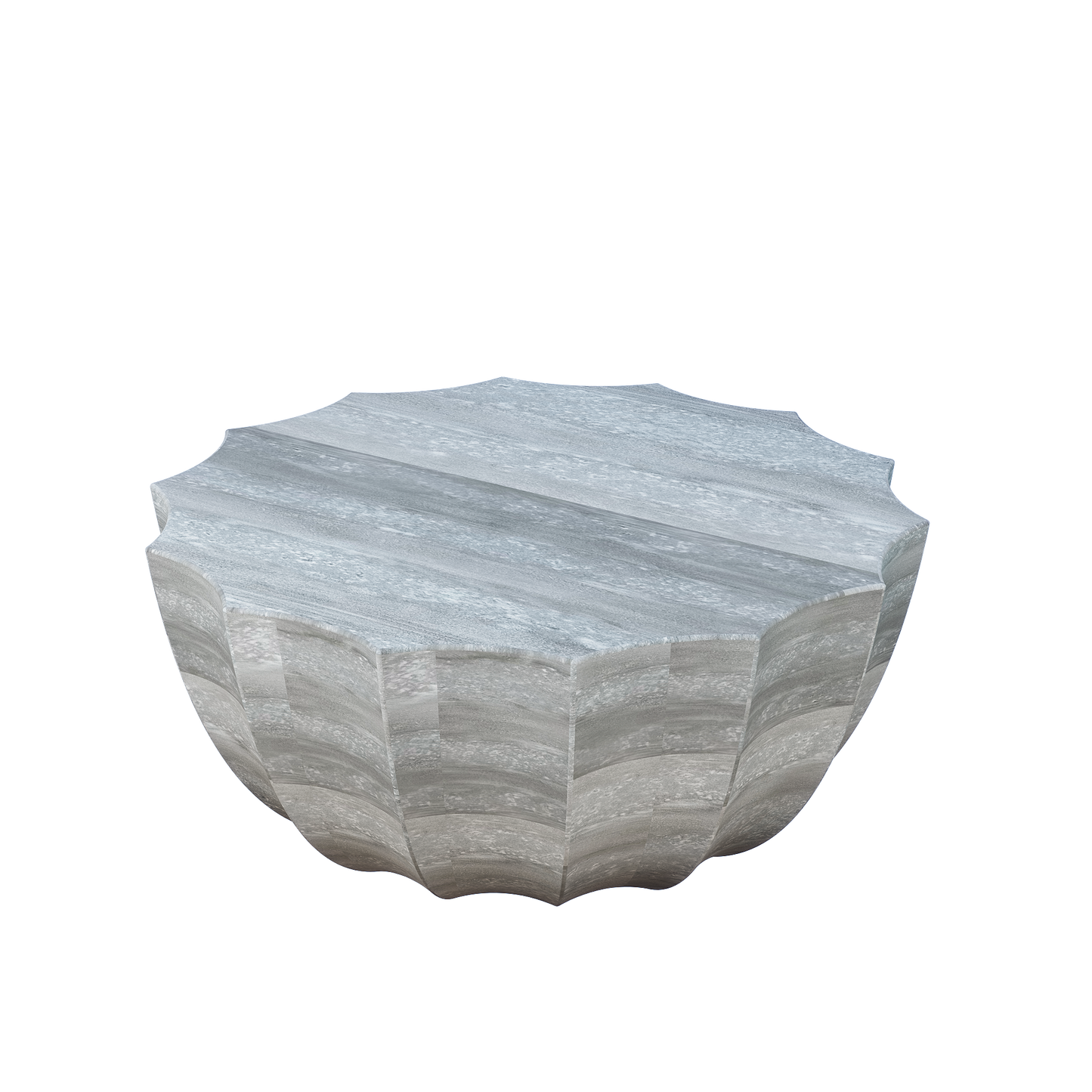 35.43" Modern Outdoor and Indoor Waterproof Coffee Table, Durable MgO Cement Design, Suitable for Terraces, Gardens, Backyards and Living Rooms (Marble white) image 7