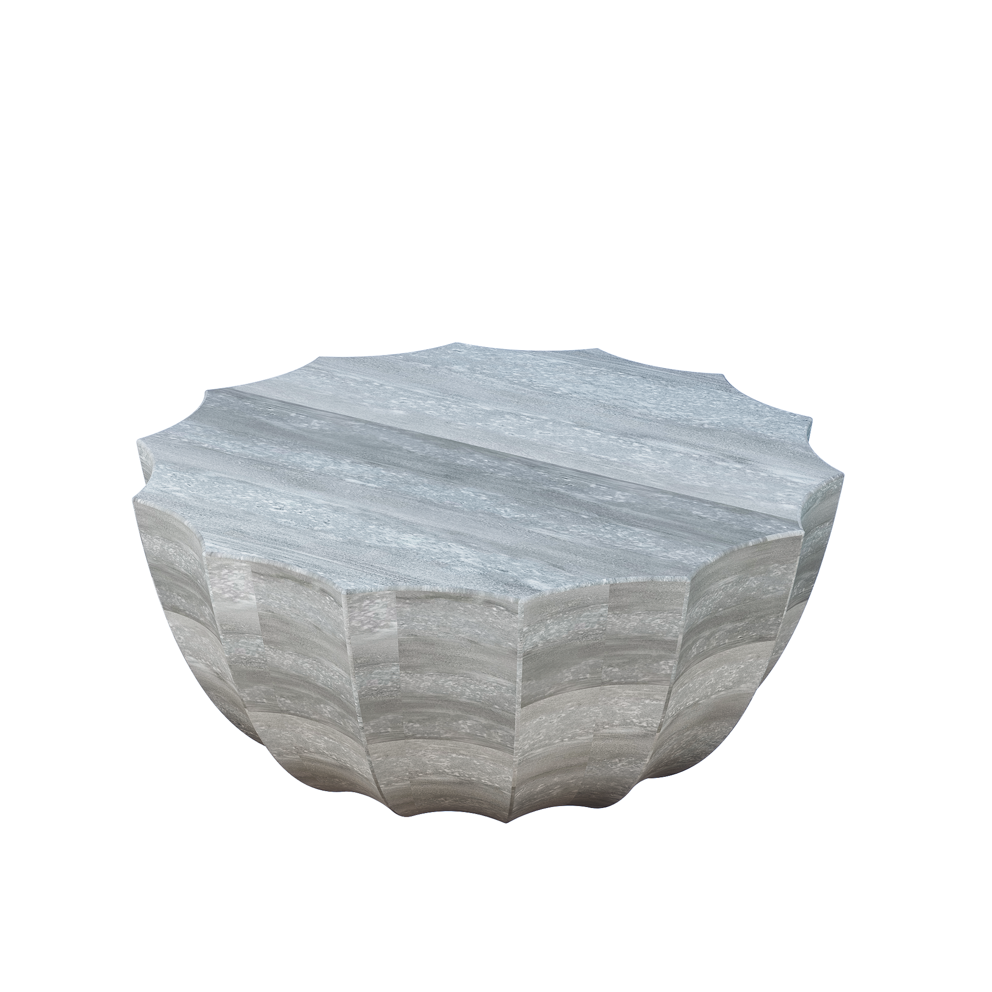 35.43" Modern Outdoor and Indoor Waterproof Coffee Table, Durable MgO Cement Design, Suitable for Terraces, Gardens, Backyards and Living Rooms (Marble white) image 7