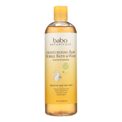 Babo Botanicals - Baby Bubble Bath And Wash - Moisturizing - Oatmilk - 15 Oz image 1