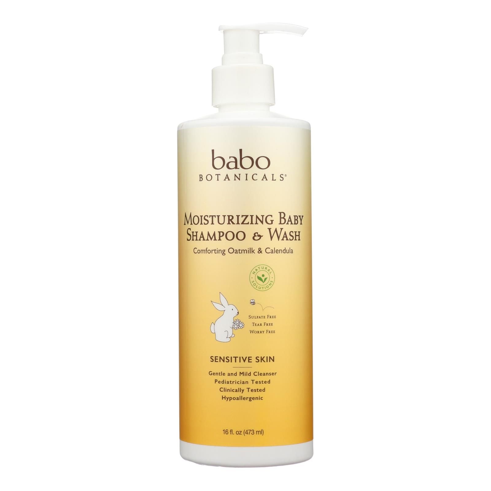 Babo Botanicals - Baby Shampoo And Wash - Moisturizing - Oatmilk - 16 Oz image 2