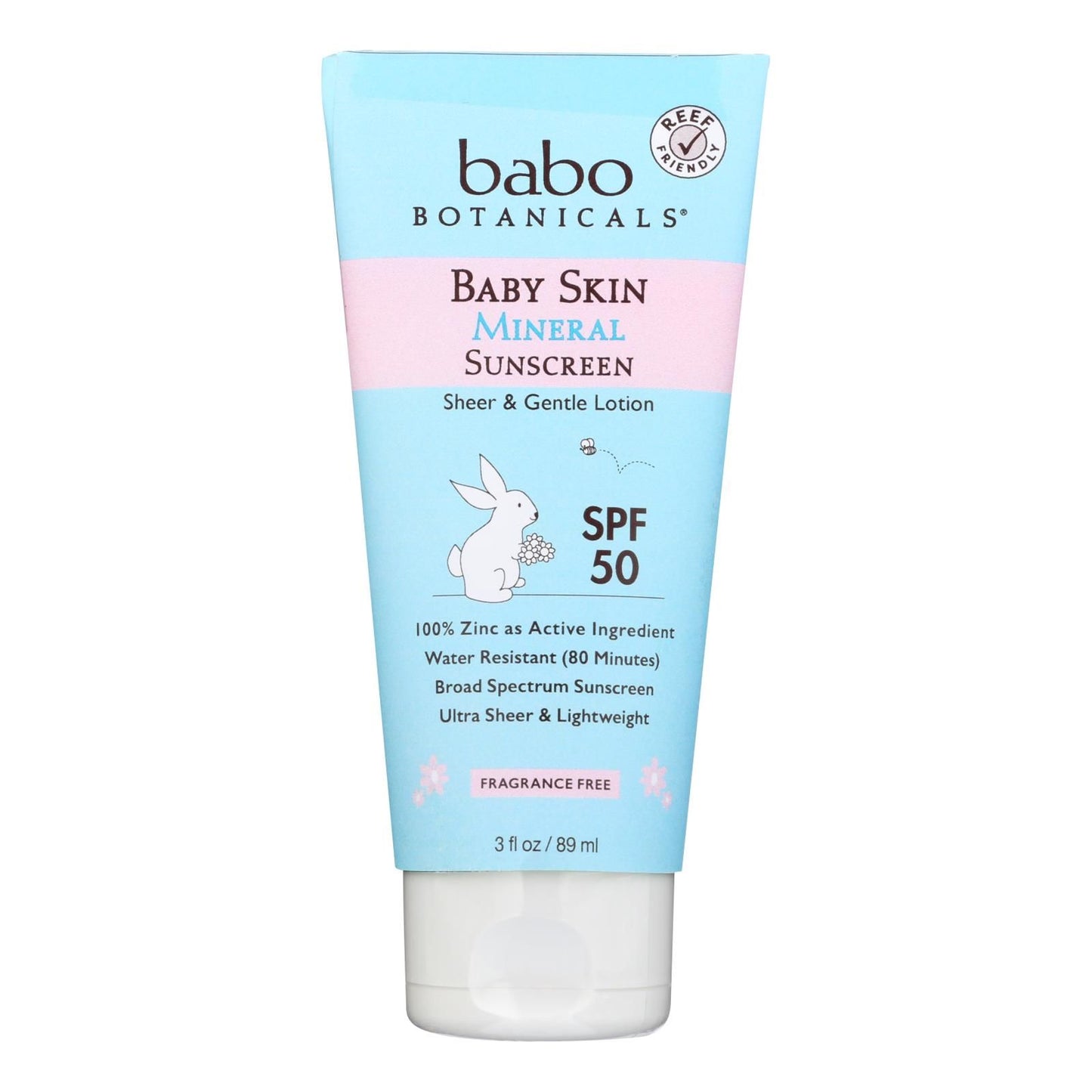 Babo Botanicals - Baby Skin Mineral Sunscreen - Spf 50 - 3 Oz. image 1