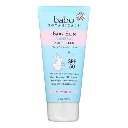 Babo Botanicals - Baby Skin Mineral Sunscreen - Spf 50 - 3 Oz. image 1