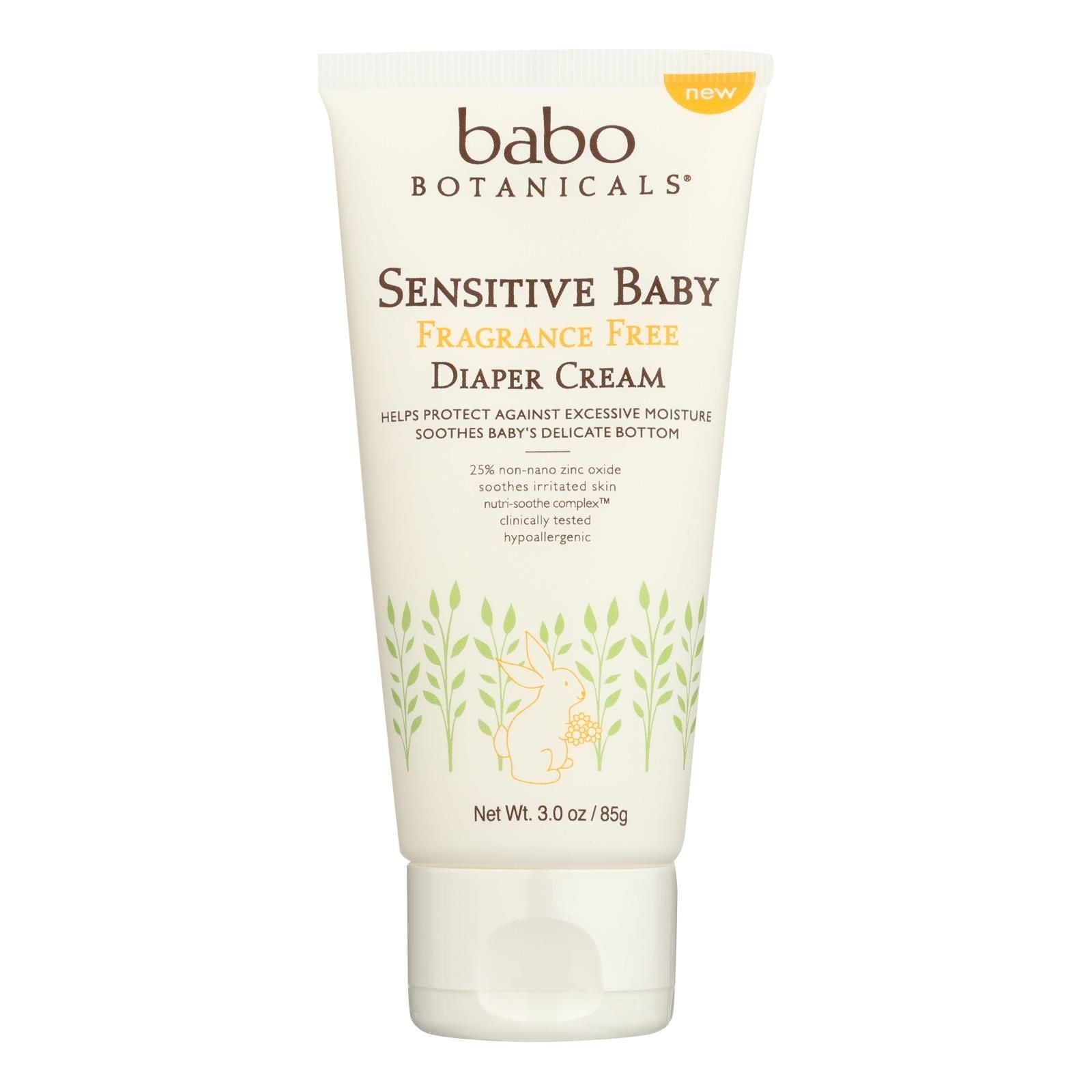 Babo Botanicals - Diaper Cream Sens Fat Free Baby - 1 Each - 3 Oz image 2