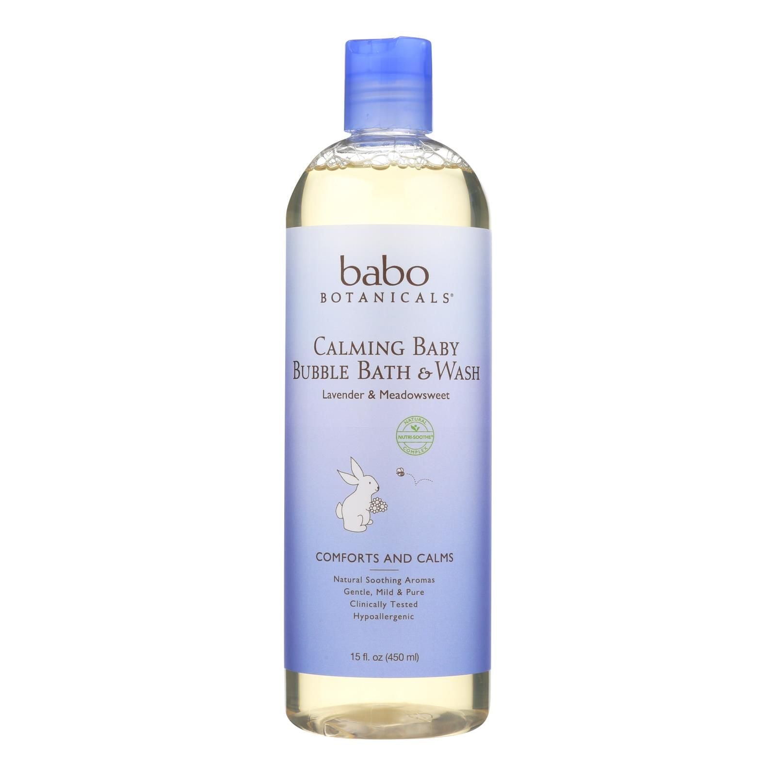 Babo Botanicals - Shampoo Bubblebath And Wash - Calming - Lavender - 15 Oz image 1