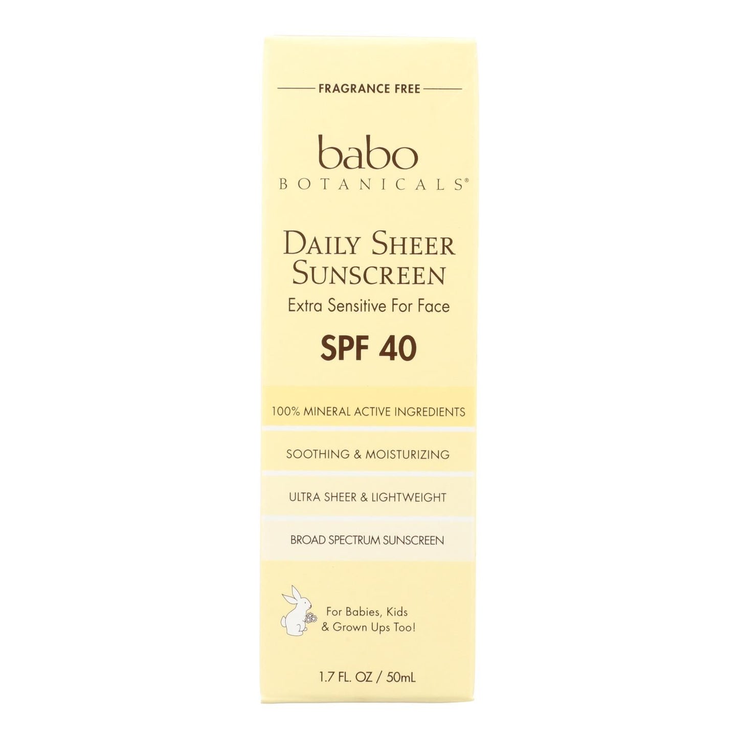 Babo Botanicals - Sunscreen - Daily Sheer - Spf 40 - 1.7 Oz image 1