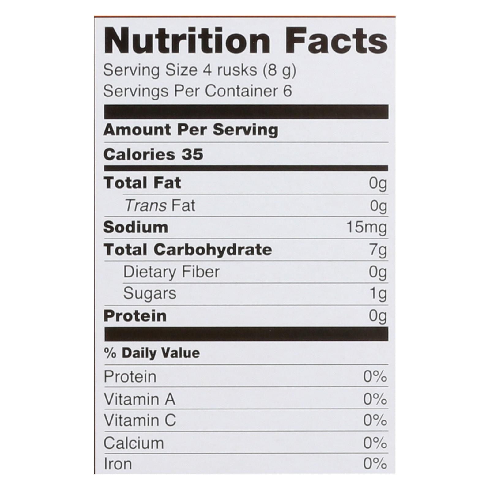 Baby Mum Mum Organic Baby Teeth Rice Rusk Organic Rick Snack With Sweet Potato And Carrot Flavor - Case Of 6 - 1.76 Oz image 2