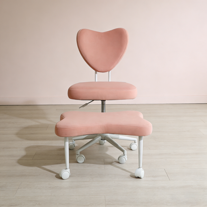 Meditation chair, an ergonomic cross-legged seating chair with lumbar support and a height-adjustable seat cushion, ideal for people engaged in high-intensity office work. PINK image 11