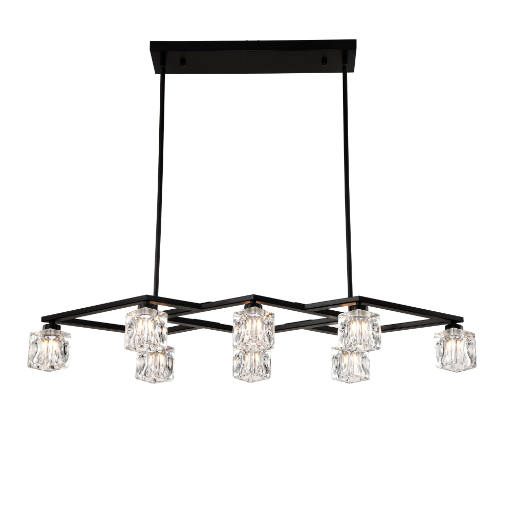 Crystal Chandelier for Dining Room - 8-Light Modern Fixture