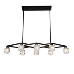 Crystal Chandelier for Dining Room - 8-Light Modern Fixture
