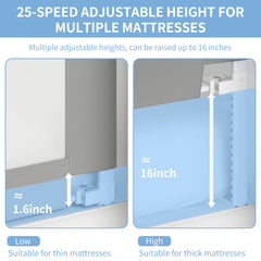 Safe Detachable Bed Rail for Toddlers - Baby Bed Guard (Grey)