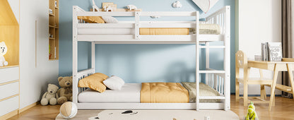 Twin Over Twin Bunk Bed with Ladder, White (Old SKU:N708P242163K) image 7