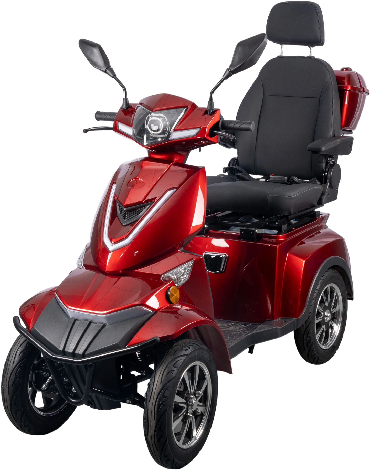 HS4W-A1R-N Heavy Duty 4 Wheel Mobility Scooters, Red Color image 1