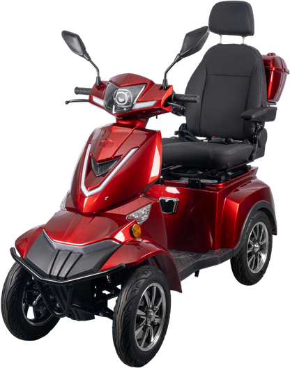 HS4W-A1R-N Heavy Duty 4 Wheel Mobility Scooters, Red Color image 1