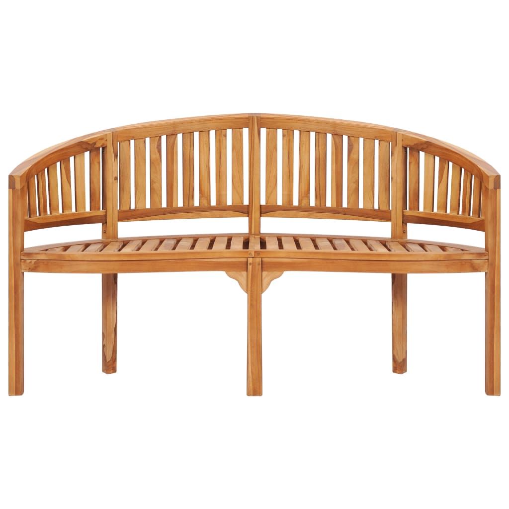 Banana Bench 59.4" Solid Teak Wood image 3