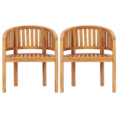 Banana Chairs 2 pcs Solid Teak Wood image 3