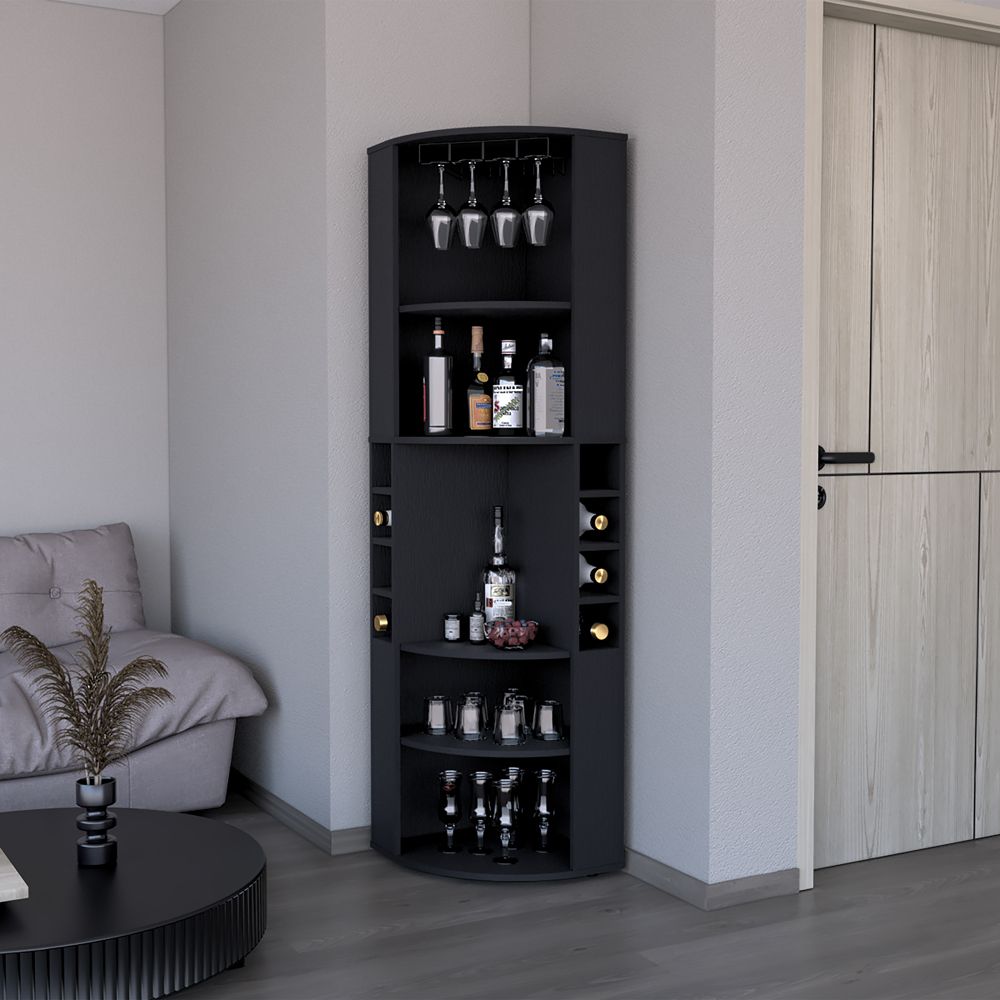 Bar Cabinet Jansen, Living Room, Black image 1