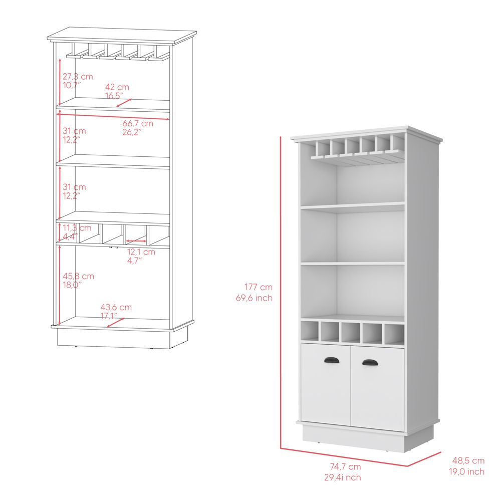 Bar Cabinet Taholah, Living Room, White image 7