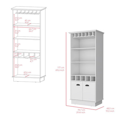 Bar Cabinet Taholah, Living Room, White image 7
