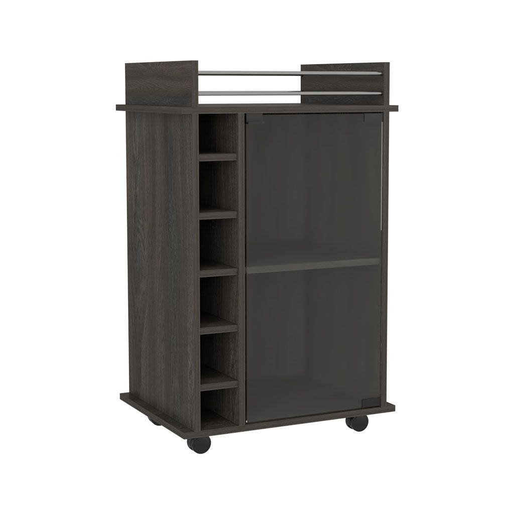 Bar Cart Baltimore, Six Wine Cubbies, Carbon Espresso Finish image 4
