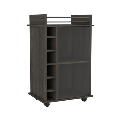 Bar Cart Baltimore, Six Wine Cubbies, Carbon Espresso Finish image 4