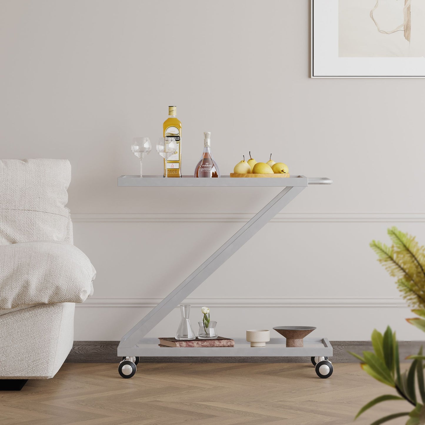 BAR CART, Iron Base & Tempered Glass image 3