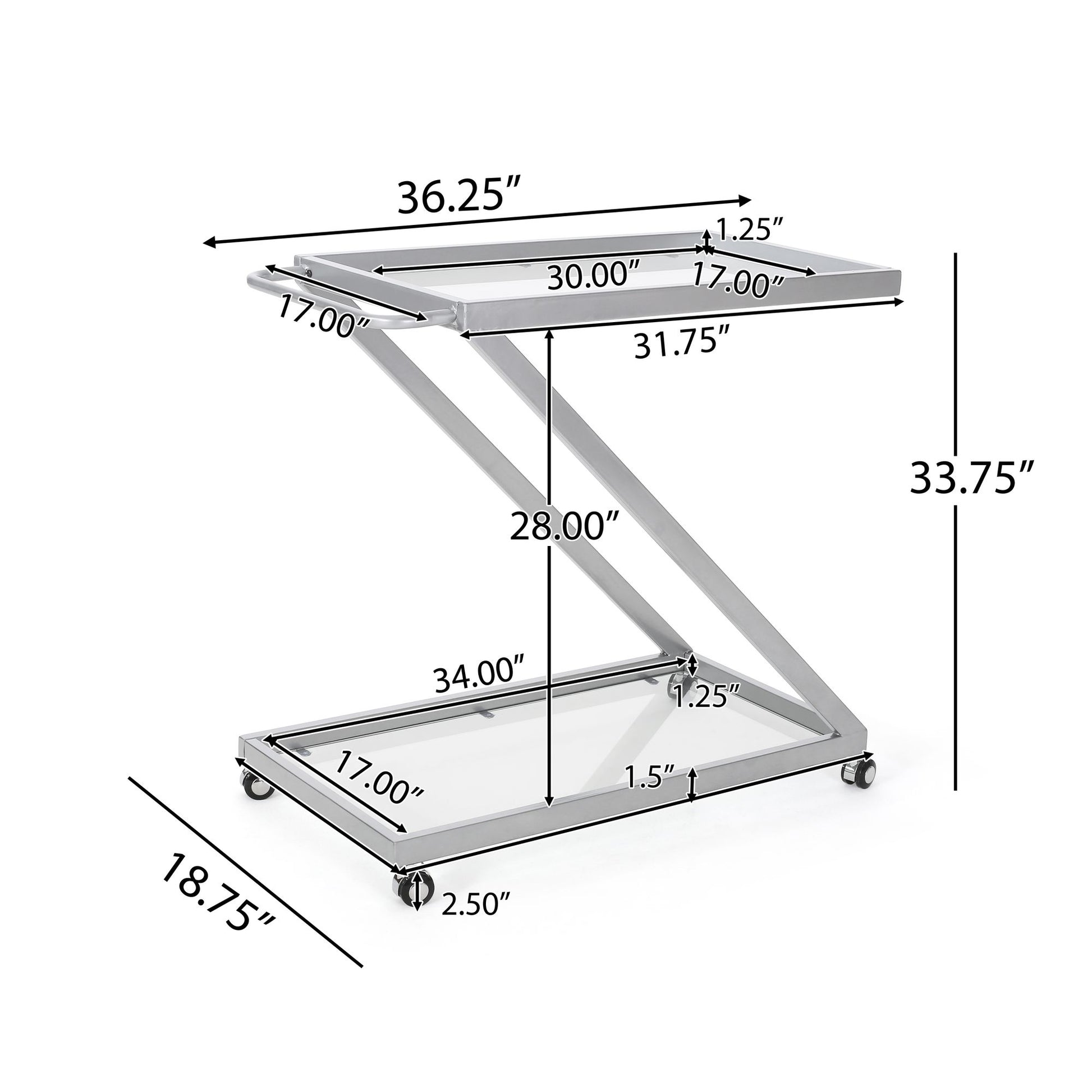 BAR CART, Iron Base & Tempered Glass image 5