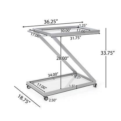 BAR CART, Iron Base & Tempered Glass image 5