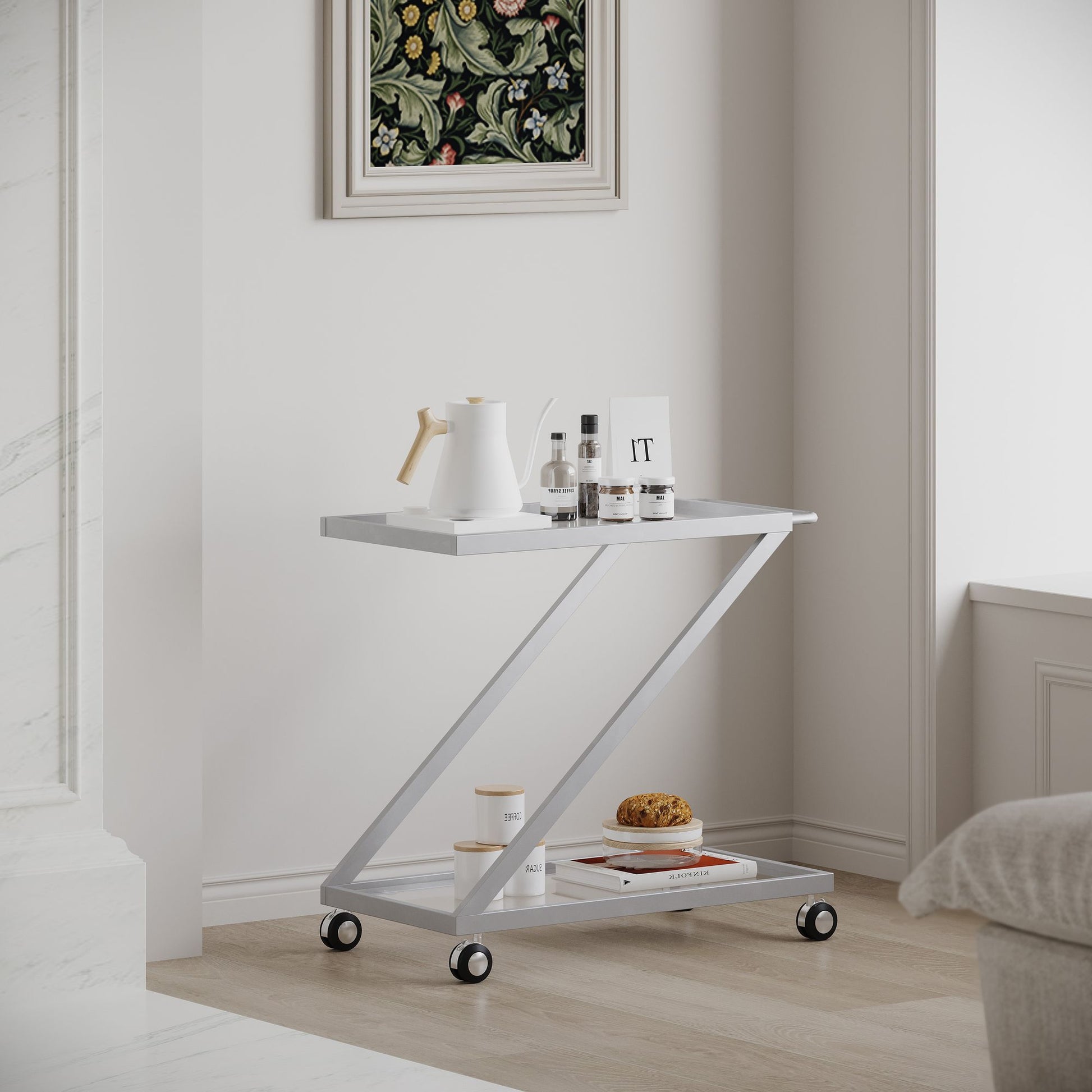 BAR CART, Iron Base & Tempered Glass image 4