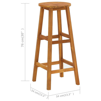Bar Stools 4 pcs Solid Acacia Wood image 7