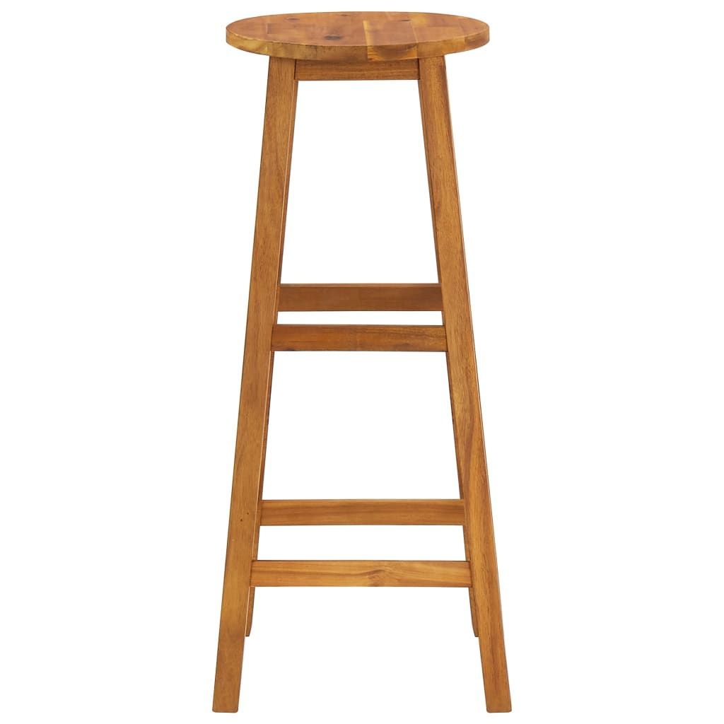 Bar Stools 4 pcs Solid Acacia Wood image 4