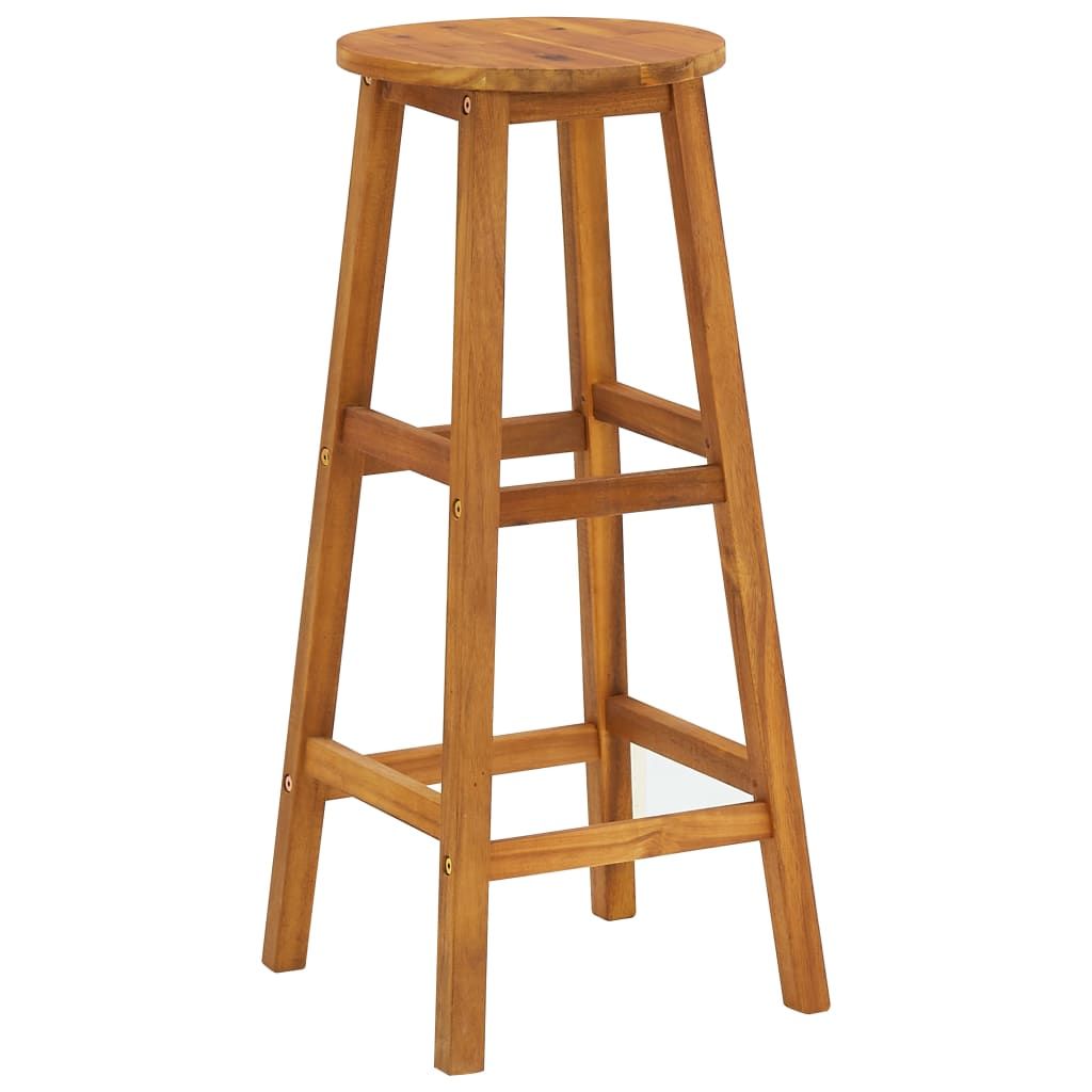Bar Stools 6 pcs Solid Acacia Wood image 3