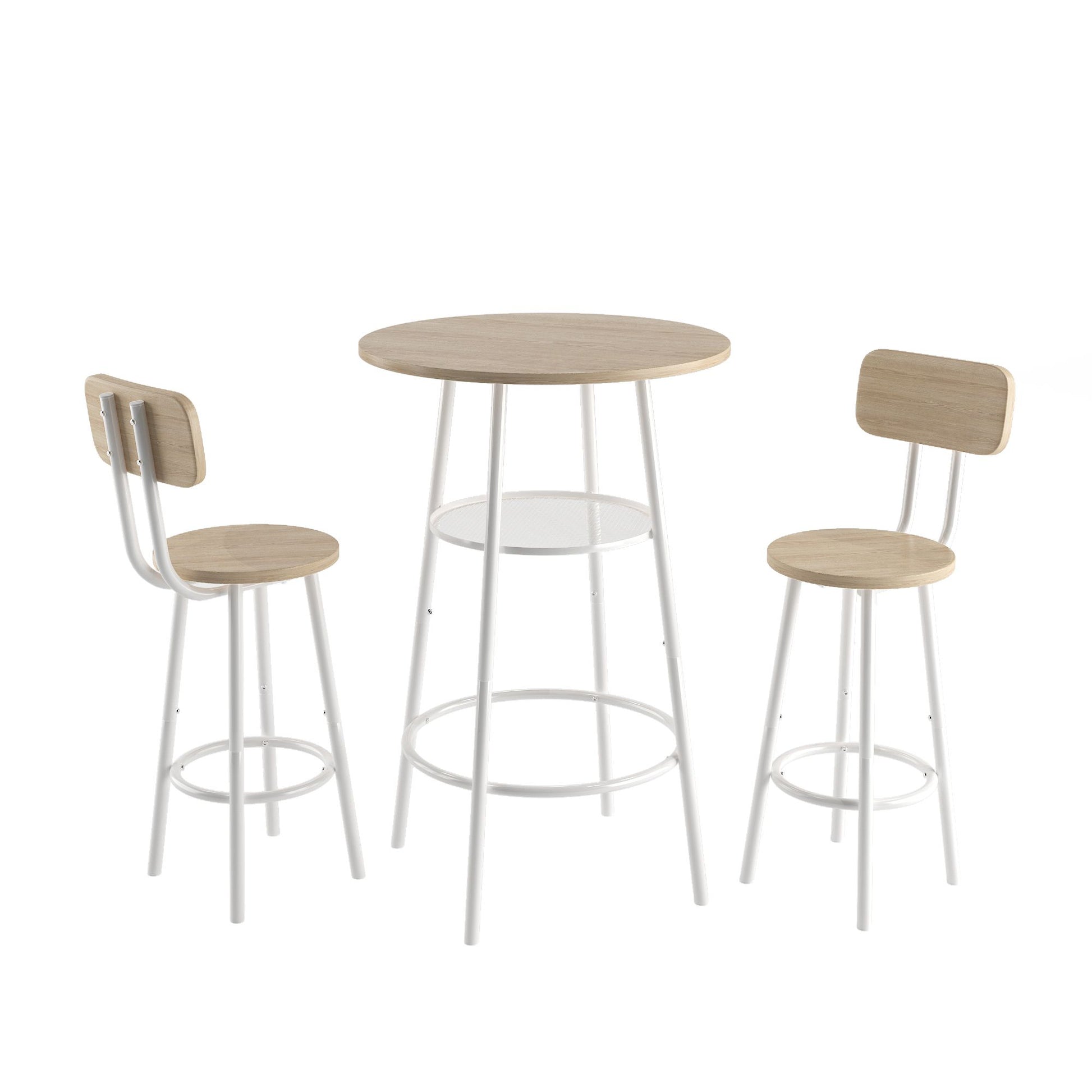 Dimension diagram of the bar table and stool