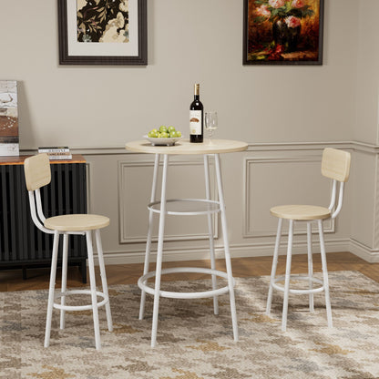 Bar table set assembled in a modern kitchen setting