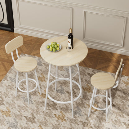 Foldable bar stool with backrest, side view