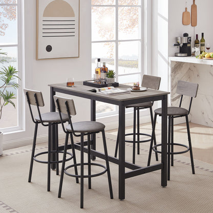 Close-up of PU leather bar stool with backrest