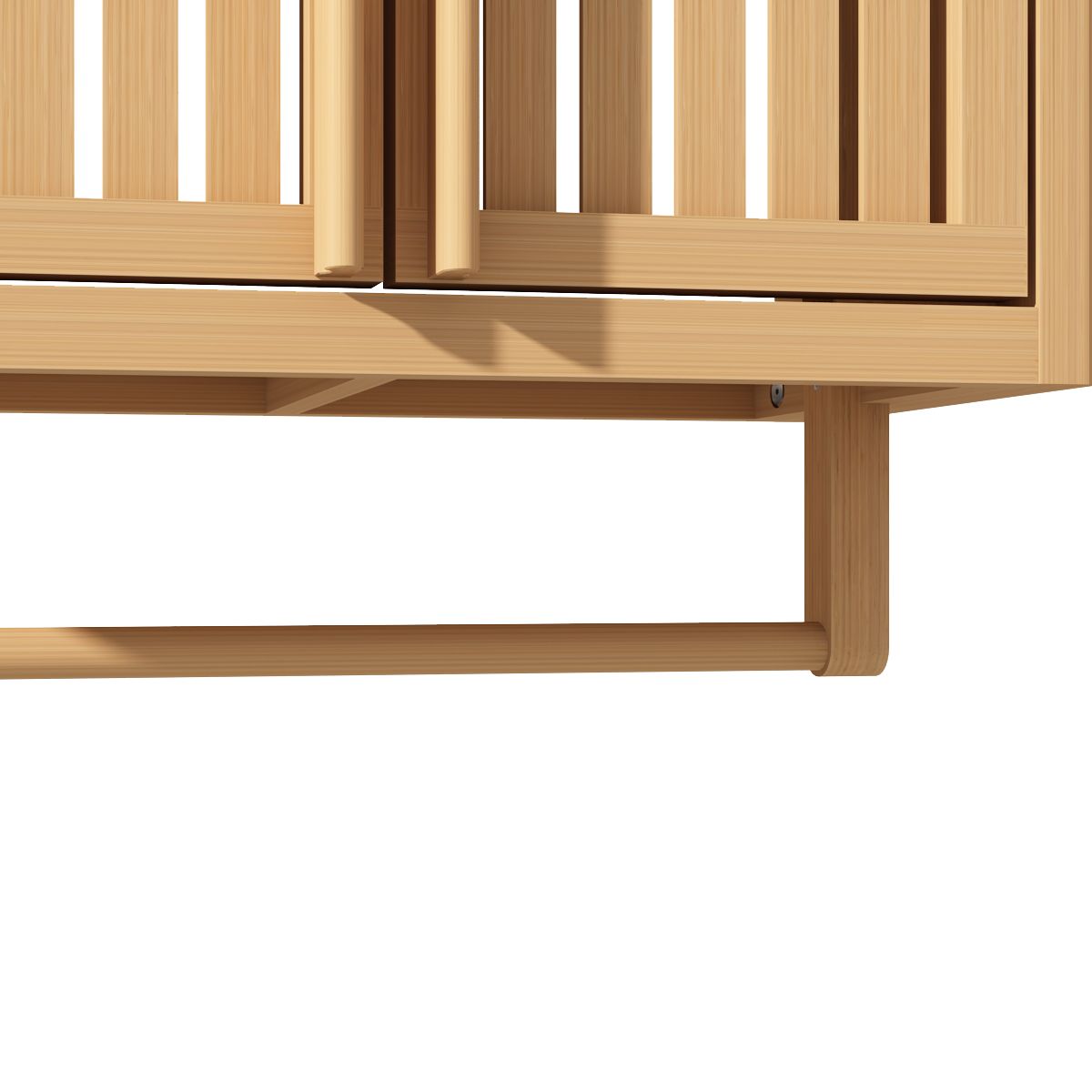 Bathroom cabinet wall mounted Bamboo toilet storage box image 9