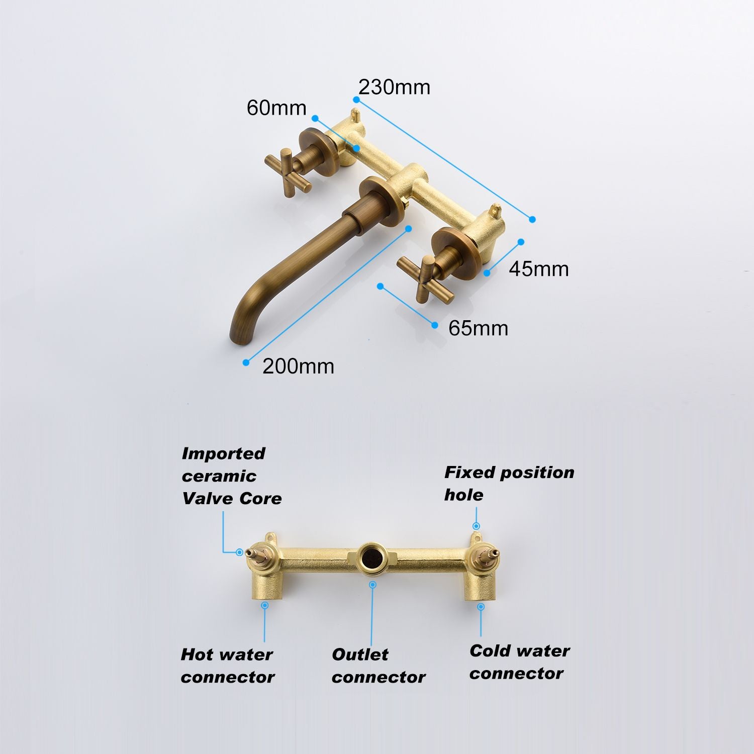 Bathroom Faucet Wall Mounted Bathroom Sink Faucet image 17