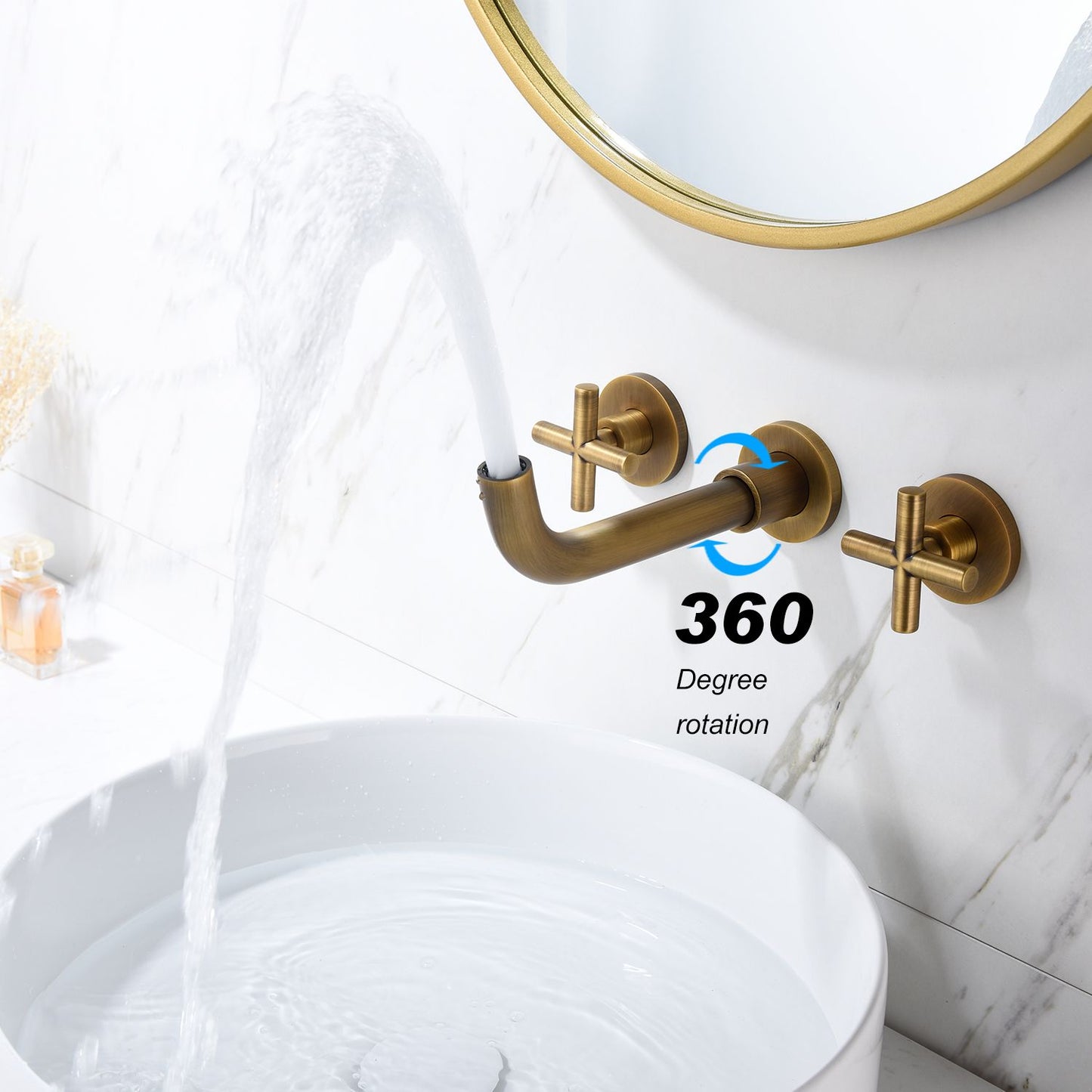 Bathroom Faucet Wall Mounted Bathroom Sink Faucet image 15