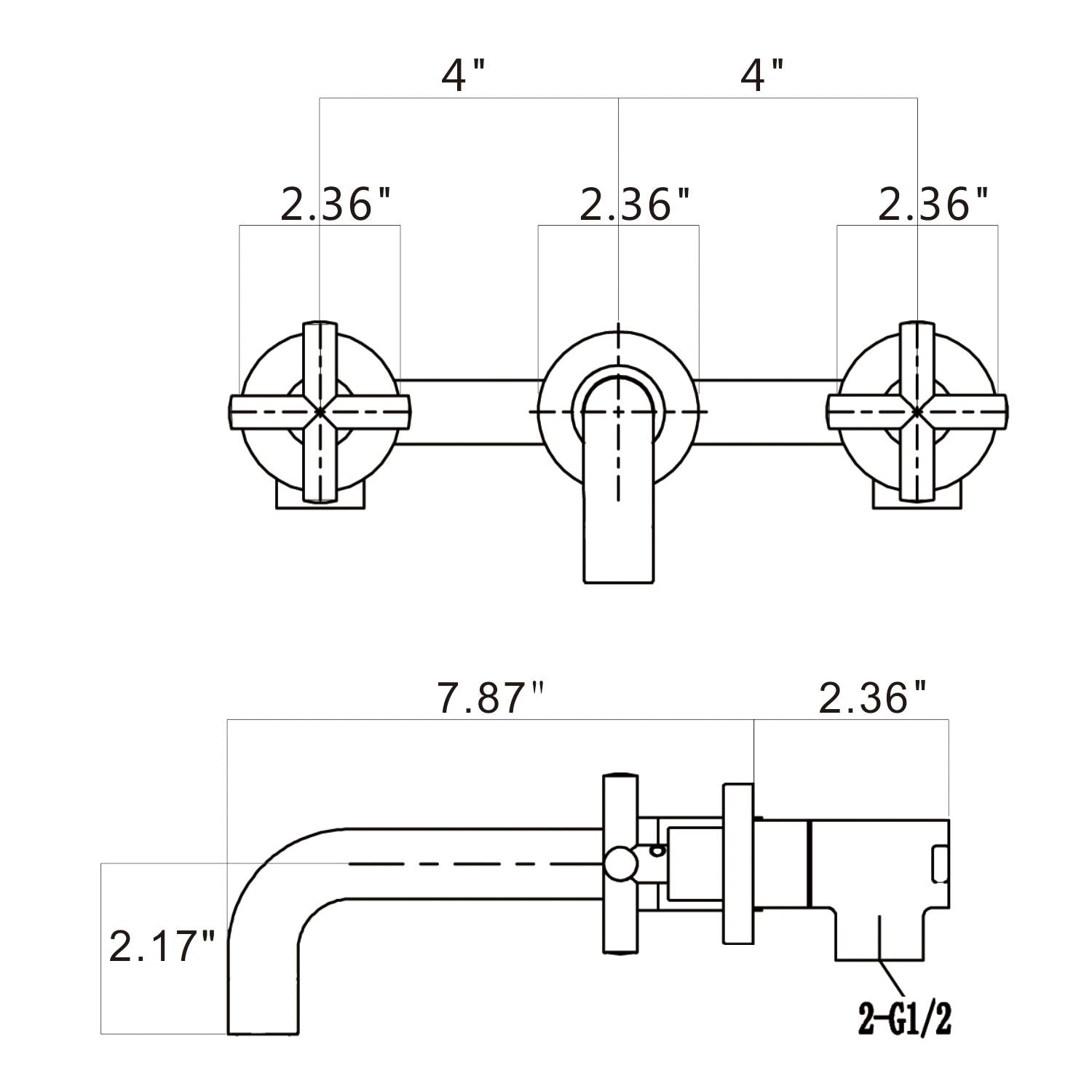 Bathroom Faucet Wall Mounted Bathroom Sink Faucet image 10