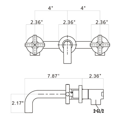 Bathroom Faucet Wall Mounted Bathroom Sink Faucet image 10