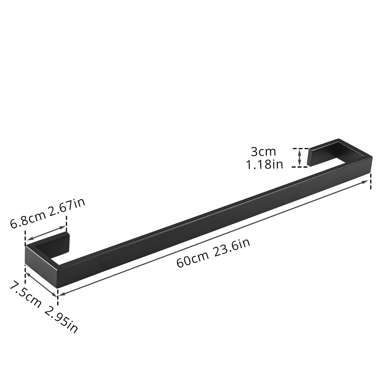 Bathroom Towel Bar, 24 Inch Towel Racks for Bathroom Wall Mounted, Heavy Duty Hand Towel Holder Organizer, Modern Home T image 7