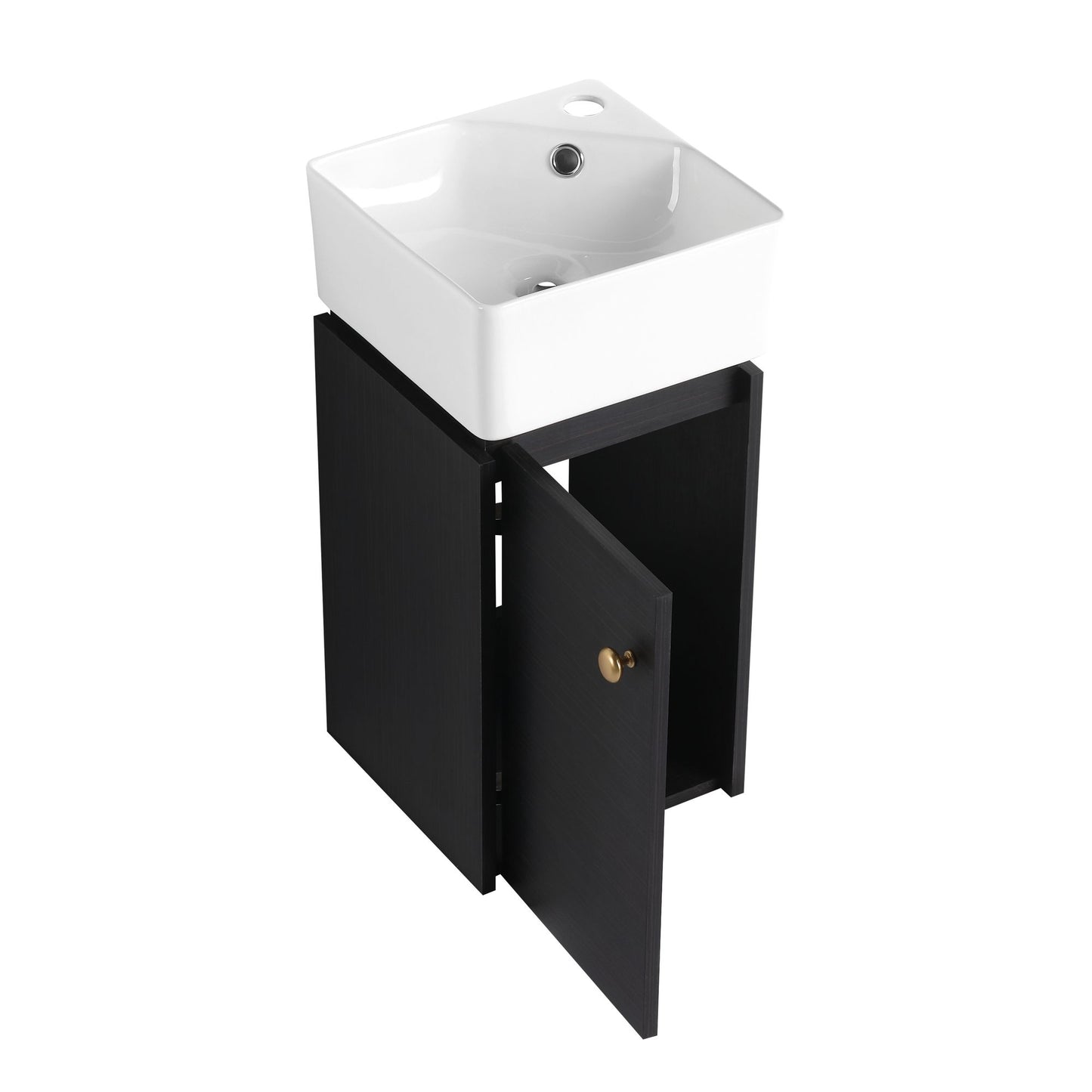 Bathroom Vanity with Sink 12 Inch for Small Bathroom, Bathroom Vanity with Soft Close Door,Small Bathroom Vanity with Si image 18