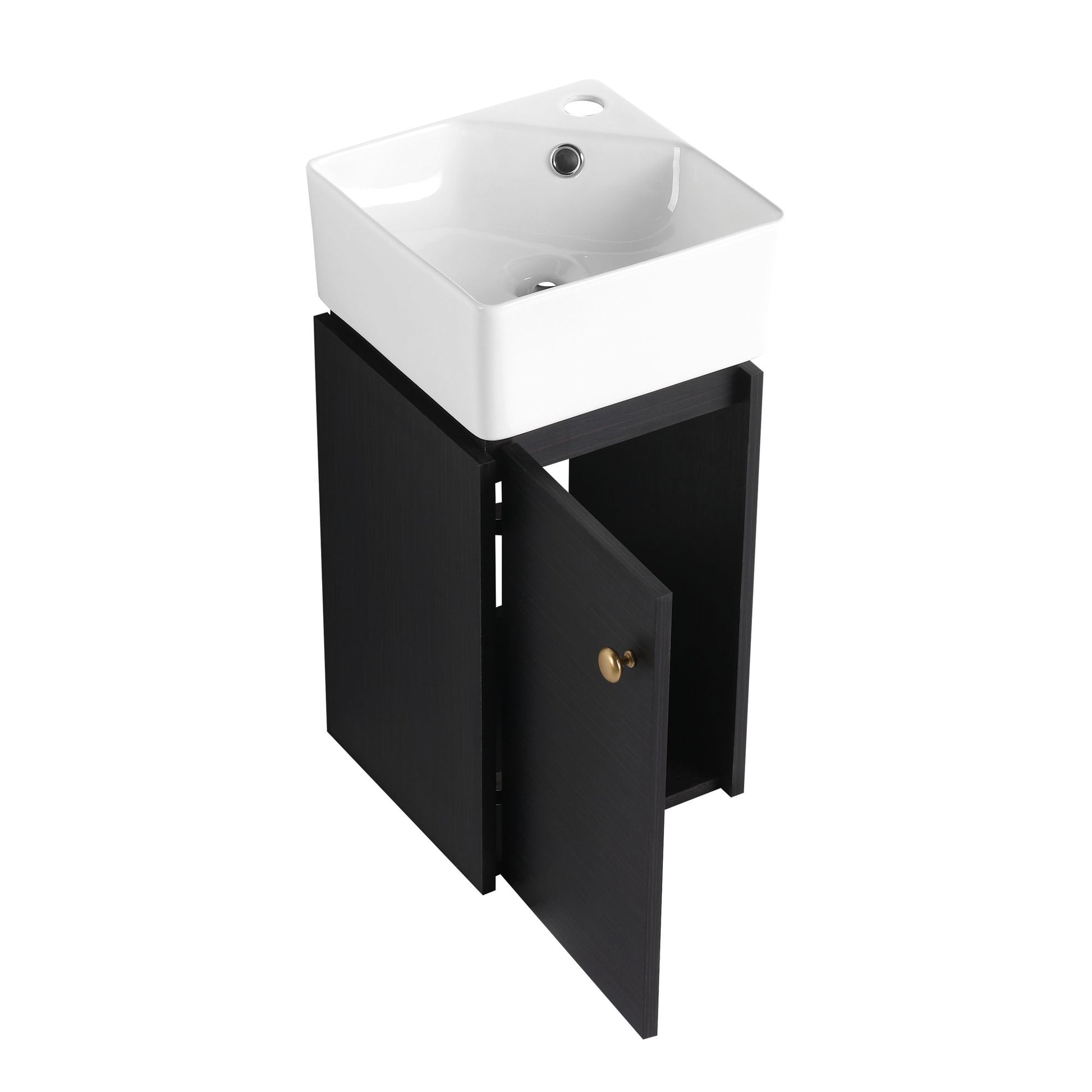 Bathroom Vanity with Sink 12 Inch for Small Bathroom, Bathroom Vanity with Soft Close Door,Small Bathroom Vanity with Si image 18