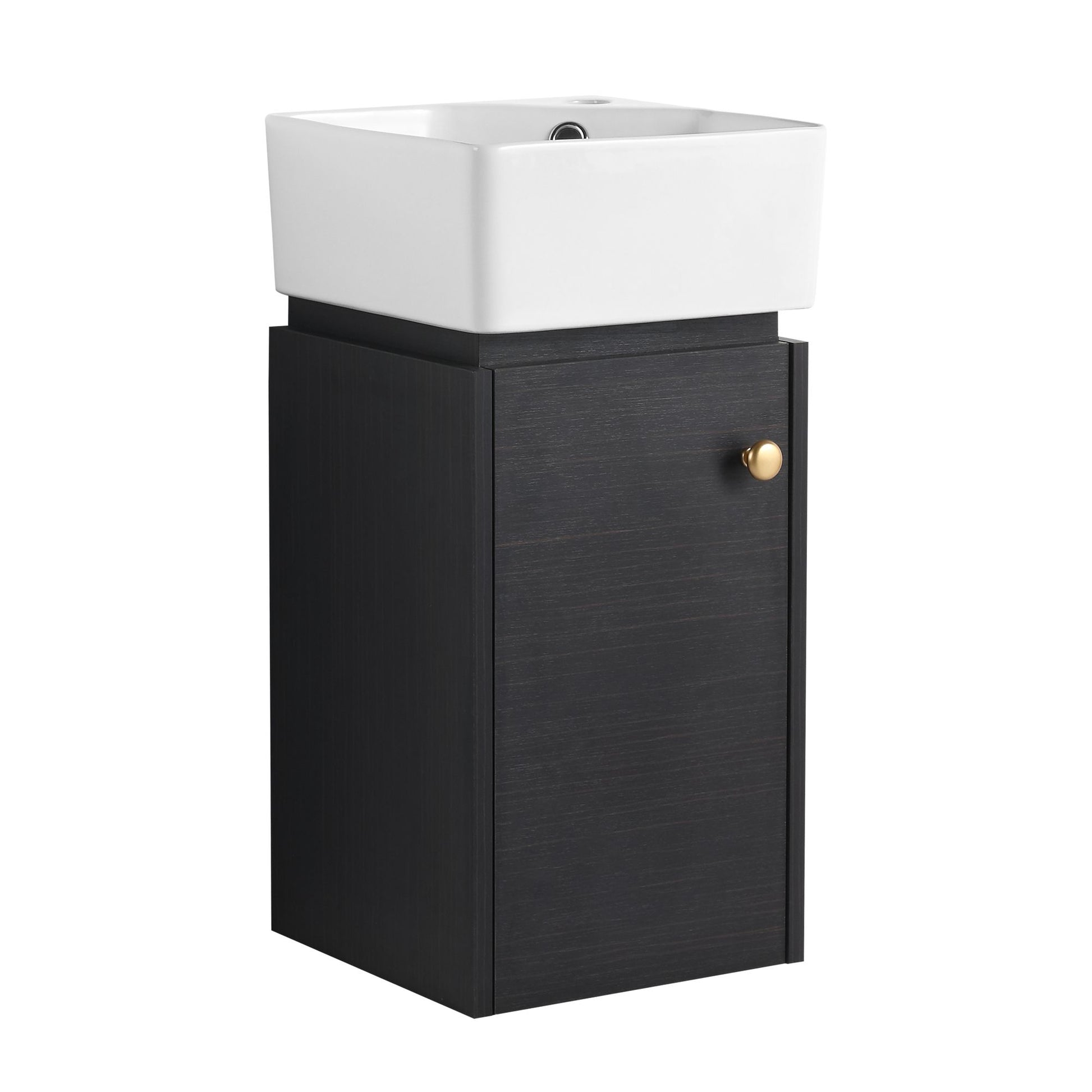 Bathroom Vanity with Sink 12 Inch for Small Bathroom, Bathroom Vanity with Soft Close Door,Small Bathroom Vanity with Si image 1