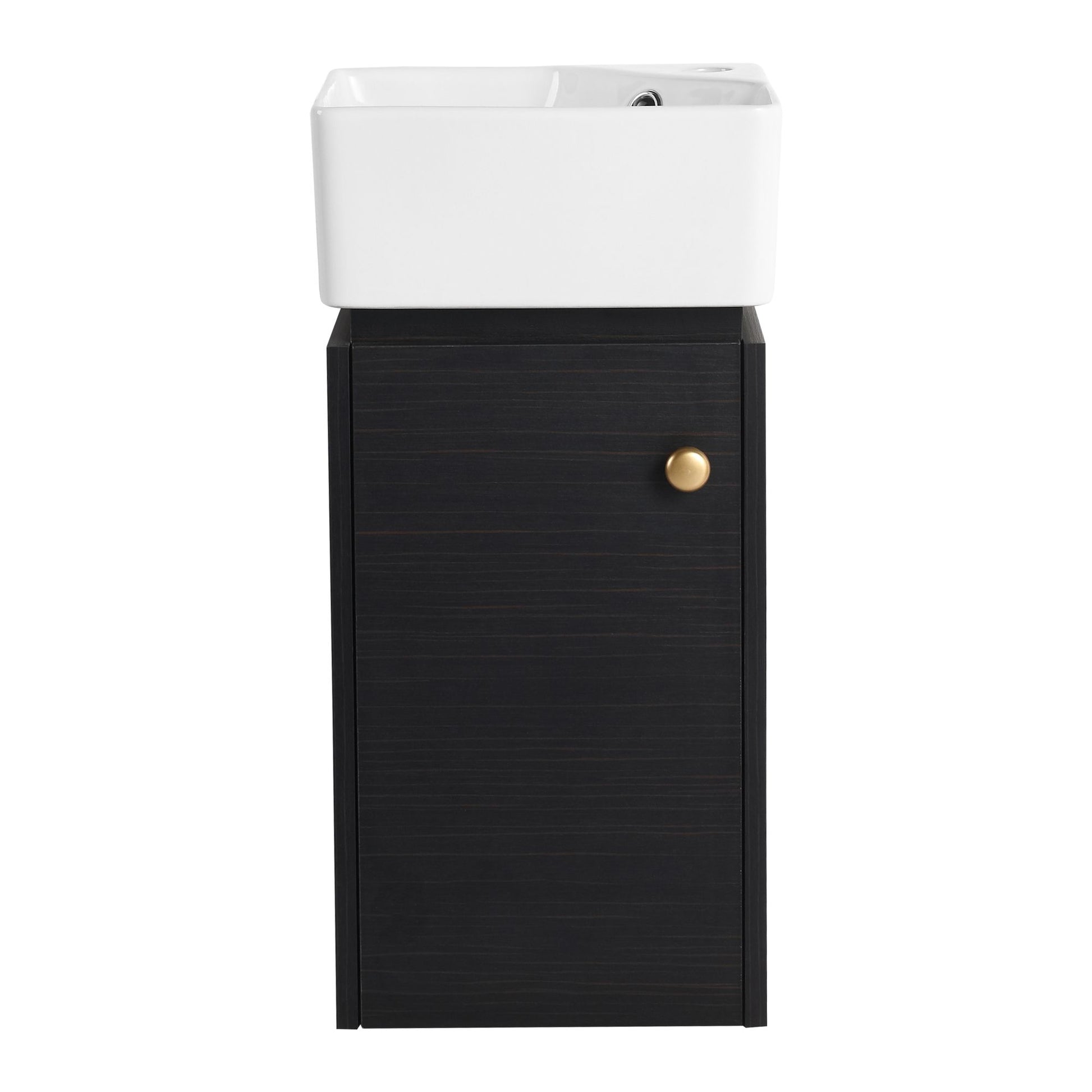Bathroom Vanity with Sink 12 Inch for Small Bathroom, Bathroom Vanity with Soft Close Door,Small Bathroom Vanity with Si image 2