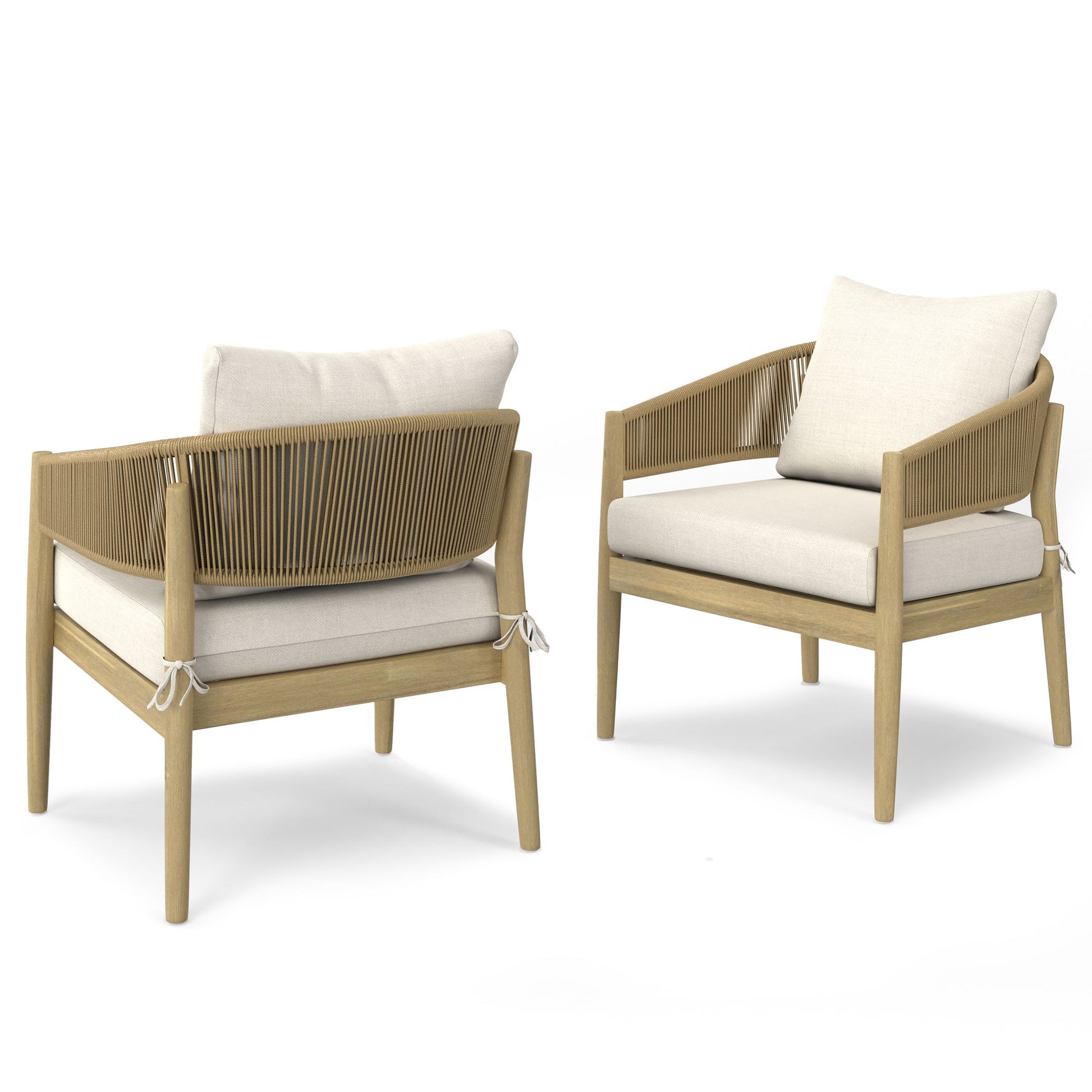 Bayshore - Outdoor Conversation Chair (Set of 2) - Natural image 1