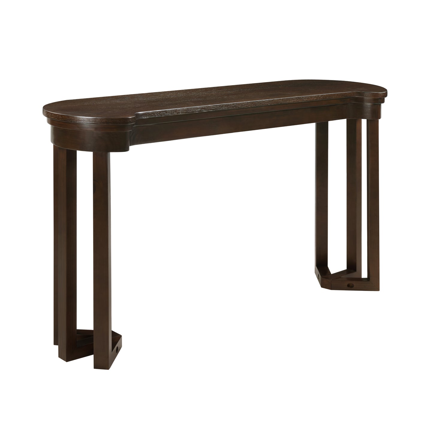 4 Piece Bar Table Set with3 PU Upholstered Bar Stools, Breakfast Table with 3 Padded Stools Solid Wood Counter Height Dining Table Set for Living Room, Dining Room. Espresso image 12