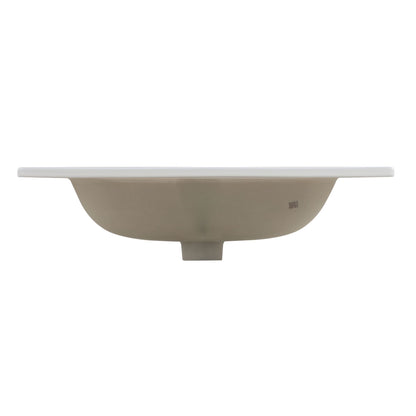 BB0924Y331, Integrated white ceramic basin with three predrilled faucet holes, drain assembly NOT included image 9