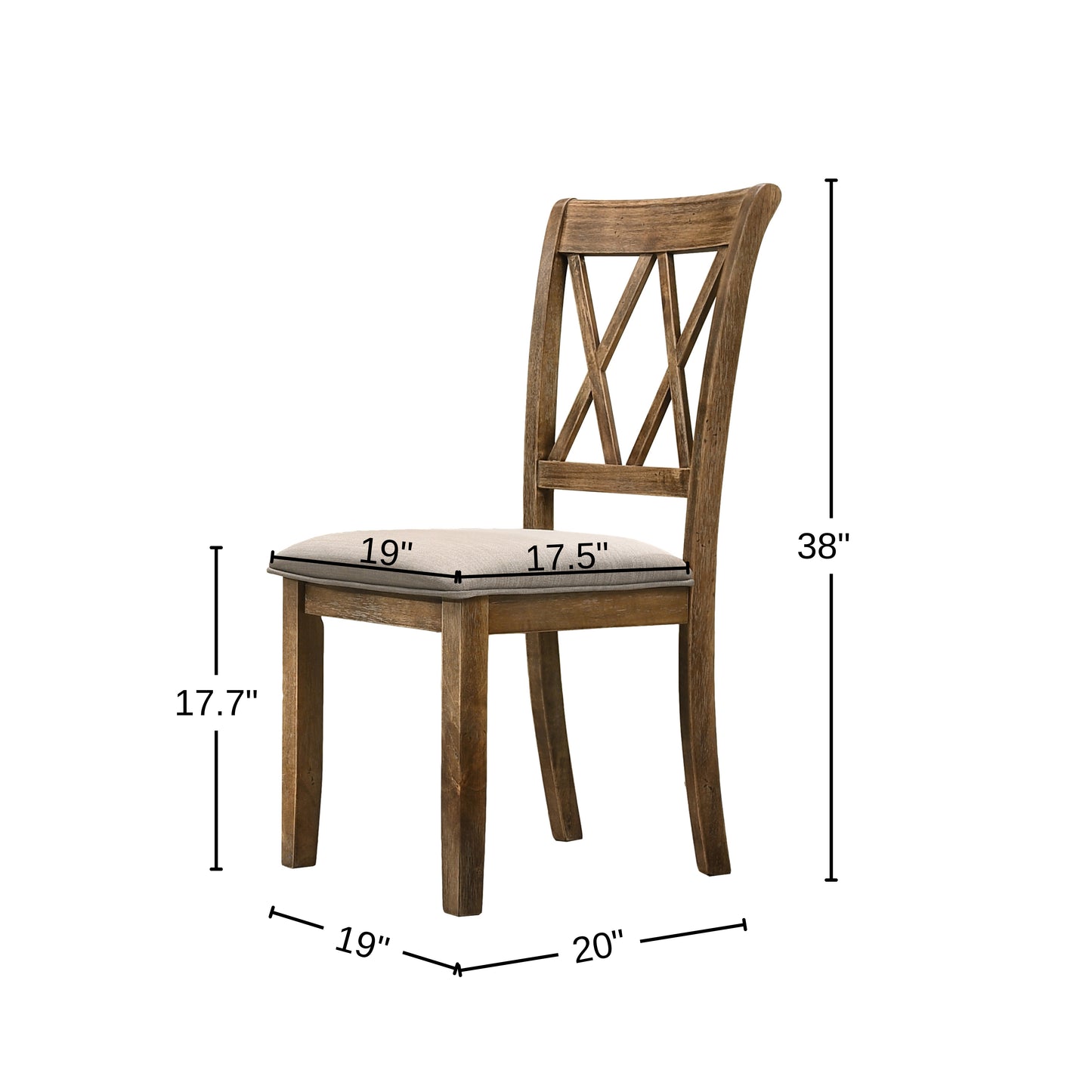 Windvale Fabric Upholstered Dining Chair Set of 2 image 9