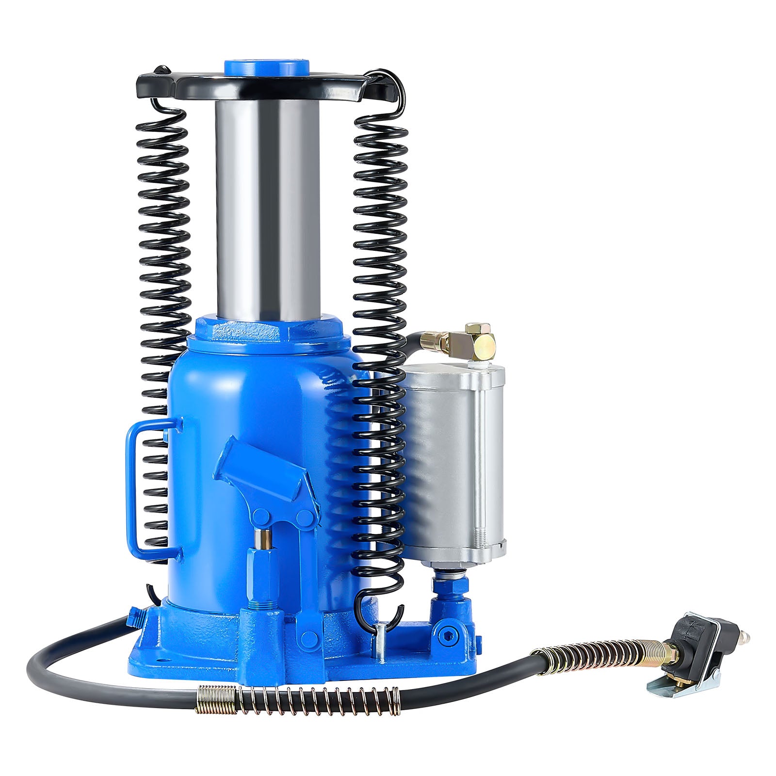 Air Hydraulic Bottle Jack, 32 Ton (70546.9 lbs) Capacity, 10-16.3 Inch Lifting Range, Pneumatic/Manual Heavy Duty Welded Bottle Jack with Pump for Car, SUV, Pickup, Truck, RV, Auto Repair, Blue image 7